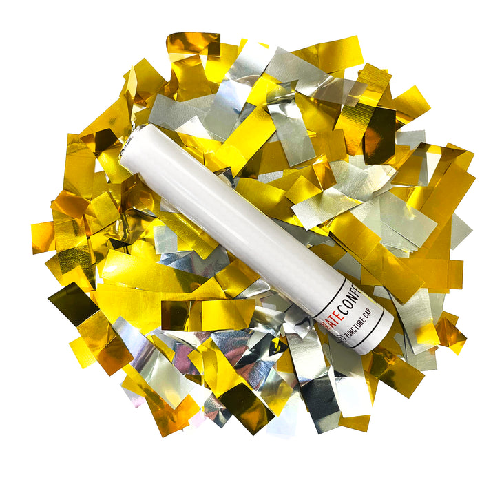 Gold & Silver - Metallic Confetti Flick Stick (6")