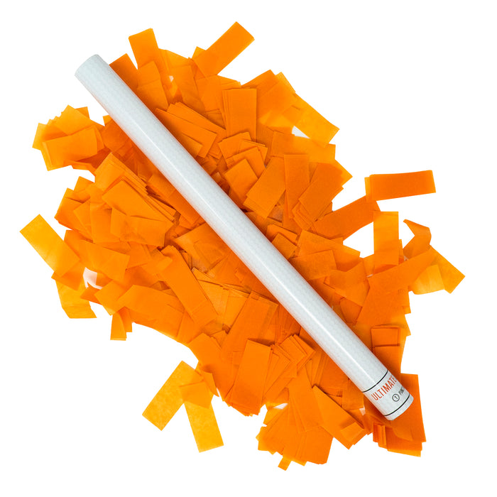 Orange Tissue Paper Confetti Flick Stick | Confetti Launchers