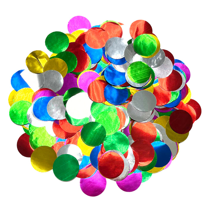 Multicolor Metallic Foil Confetti Dots - Circles (1lb)