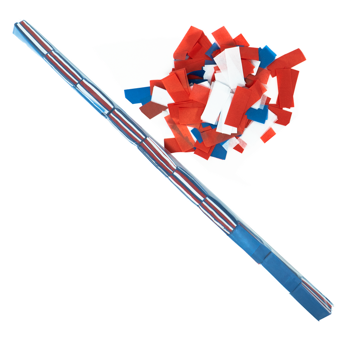 Red, White, Blue Tissue Confetti - Speed Load Cannon Sleeve