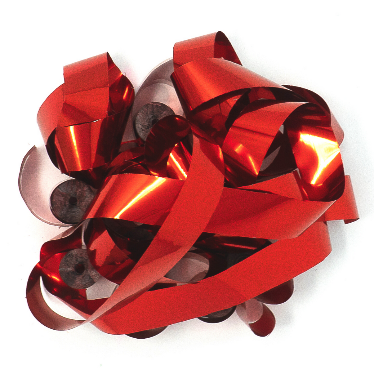 red metallic streamers