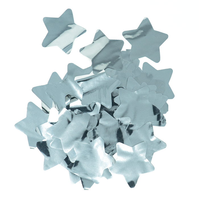 Silver Metallic Confetti - Stars (1lb)