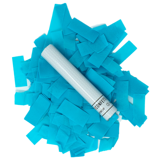 Turquoise Tissue Paper Confetti Flick Stick | Confetti Launchers