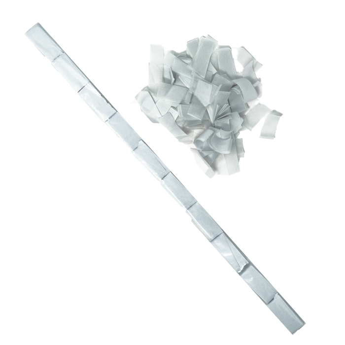 White Metallic Confetti - Speed Load Cannon Sleeve (1/4lb)