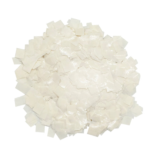 White Metallic Glitter Confetti - Squares (1lb)