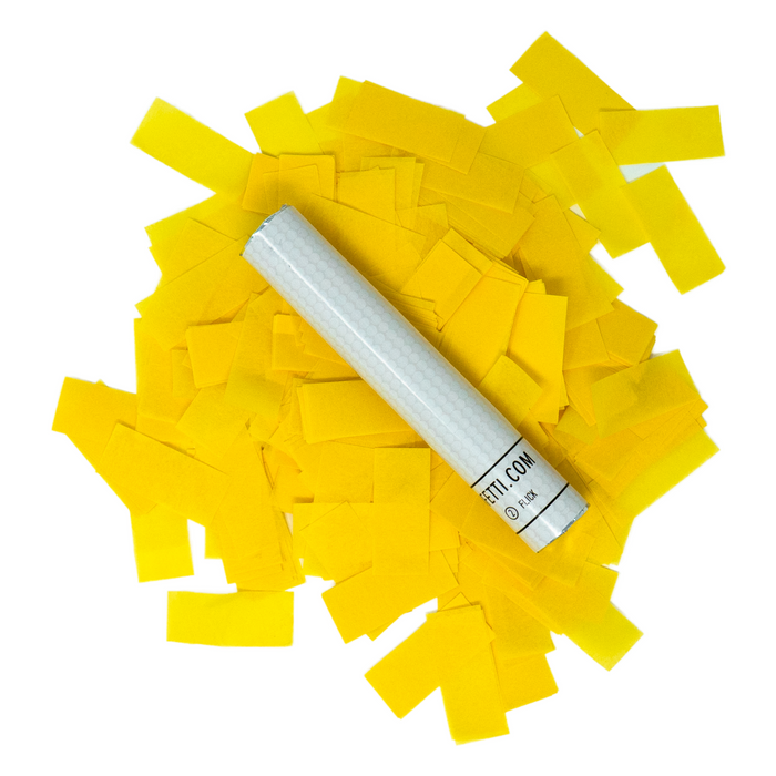 Yellow Confetti Launcher Flick Stick